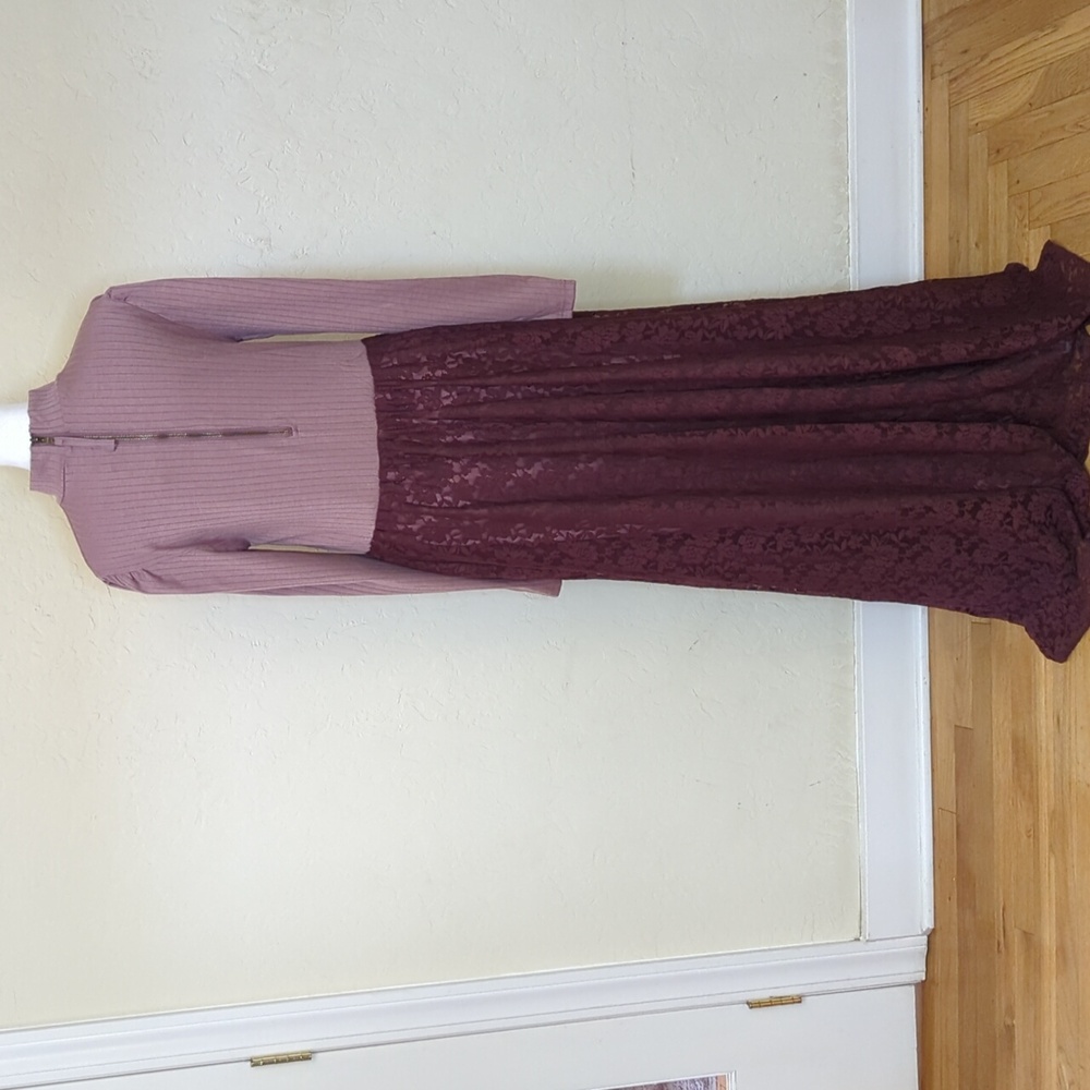 JOYFOLIE Mia Joy Bijourn Maxi Dress With Pockets In Dusty Orchid Size Medium - Picture 4 of 12